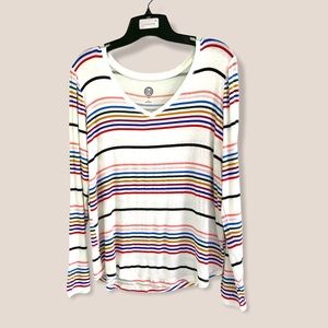 Woman’s striped long sleeve top